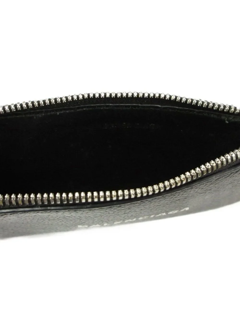 Balenciaga Coin & Card Case Fragment Black Leather Logo